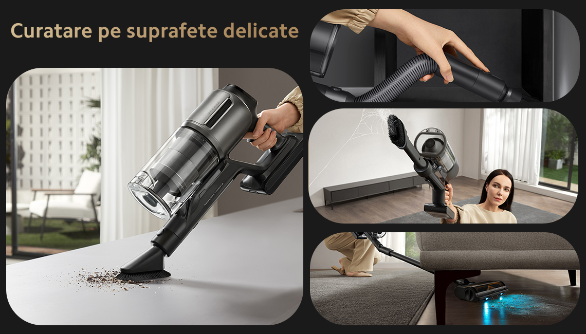 Aspirator vertical fara fir Dreame Z30 Cordless Stick Vacuum, 22.000Pa, 3200mAh, autonomie 90 min
