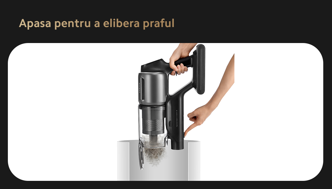 Aspirator vertical fara fir Dreame Z30 Cordless Stick Vacuum, 22.000Pa, 3200mAh, autonomie 90 min