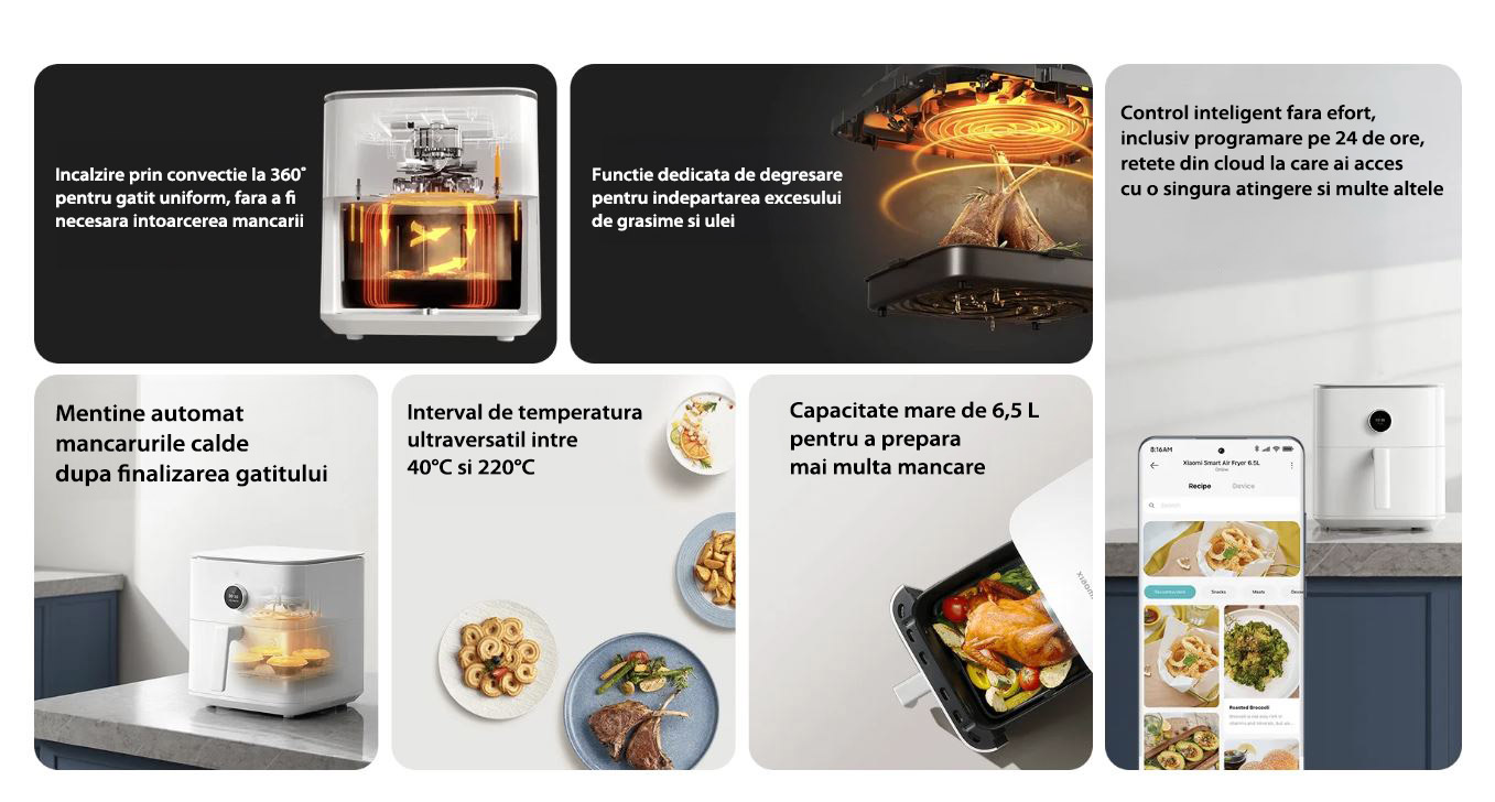 Friteuza cu aer cald Xiaomi Smart Air Fryer 6.5L