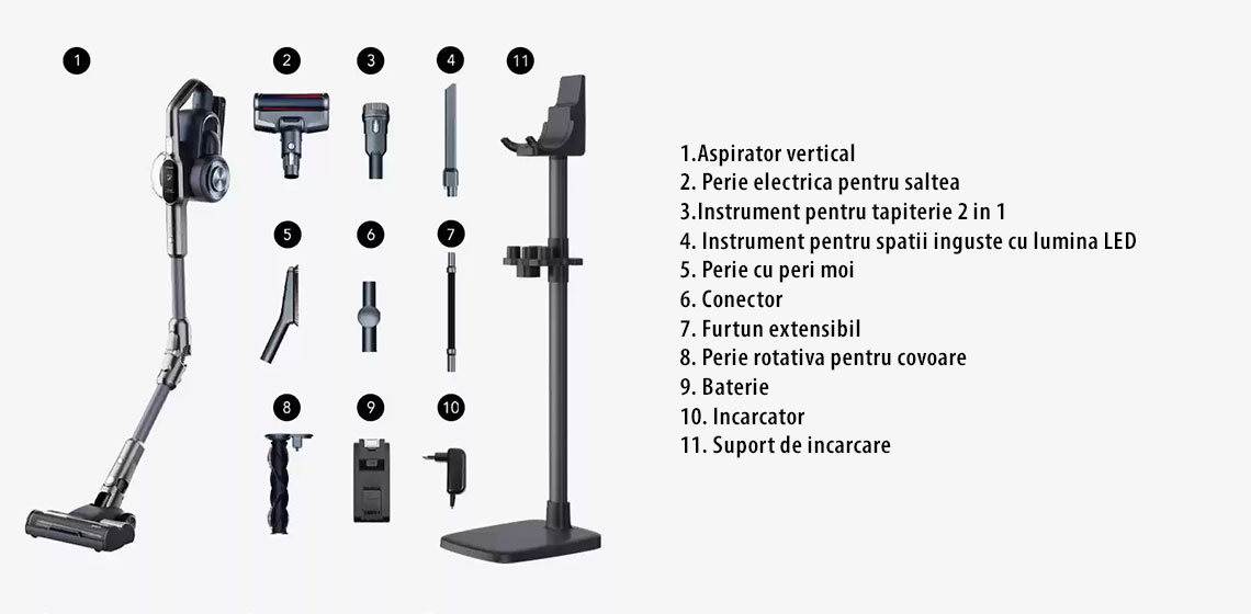 Aspirator vertical fara fir Jimmy H11 Pro Hercules