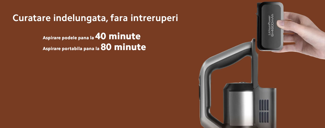 Aspirator vertical fara fir Jimmy PW11 Pro Max 5-in-1 Cordless Wet & Dry Vacuum Cleaner, putere 460W, autonomie 80 min