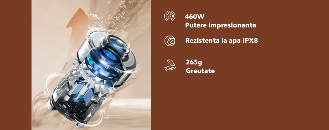 Aspirator vertical fara fir Jimmy PW11 Pro Max 5-in-1 Cordless Wet & Dry Vacuum Cleaner, putere 460W, autonomie 80 min