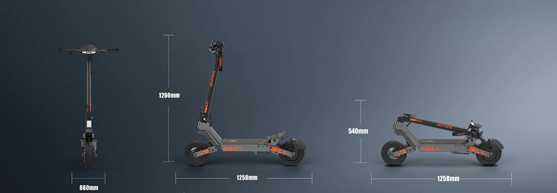 Trotineta electrica pliabila KUKIRIN G2 Electric Scooter, viteza max 45km/h, autonomie max 55km, motor 800W, acumulator 48V 15Ah