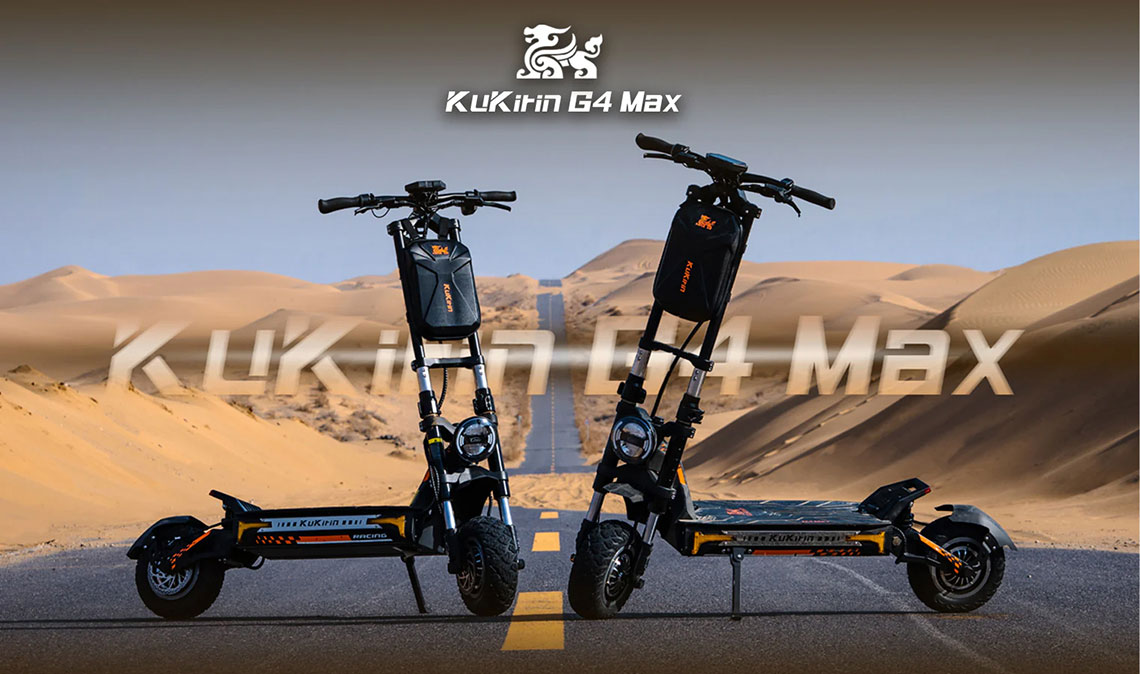 Trotineta electrica pliabila Kukirin G4 Max, viteza max 86km/h, autonomie 95km, motor 2x1600W, acumulator 60V 35.2Ah