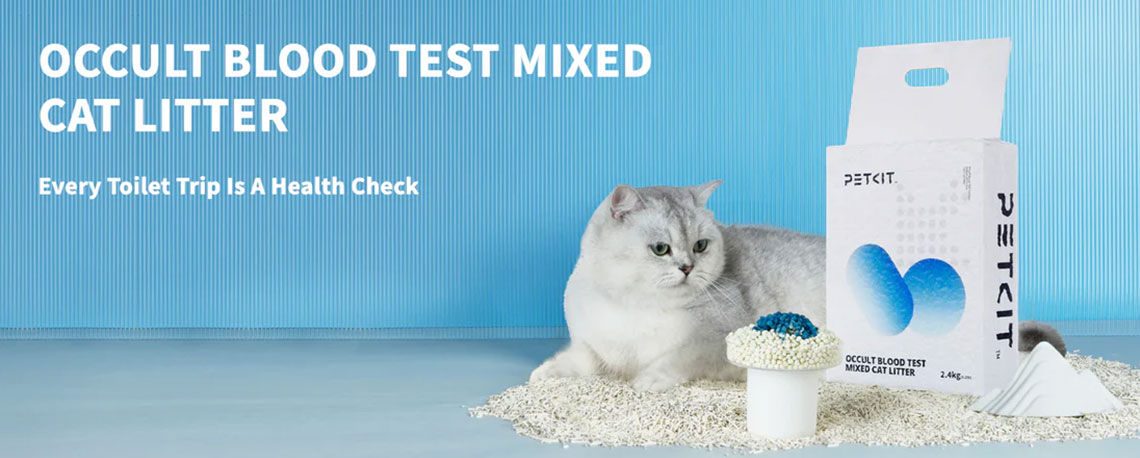 Ai grija de sanatatea pisicii tale din timp cu Petkit Occult Blood Test Cat Litter – un nisip inteligent care detecteaza prezenta sangelui ocult in urina. Contine granule care isi schimba culoarea atunci cand apar urme de sange, oferindu-ti un semnal clar pentru posibile probleme urinare.