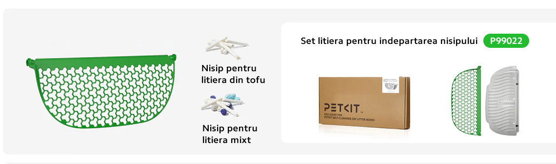Set accesorii PETKIT Magnetic Cat Litter Remover pentru indepartarea nisipului tofu pentru pisici, verde
