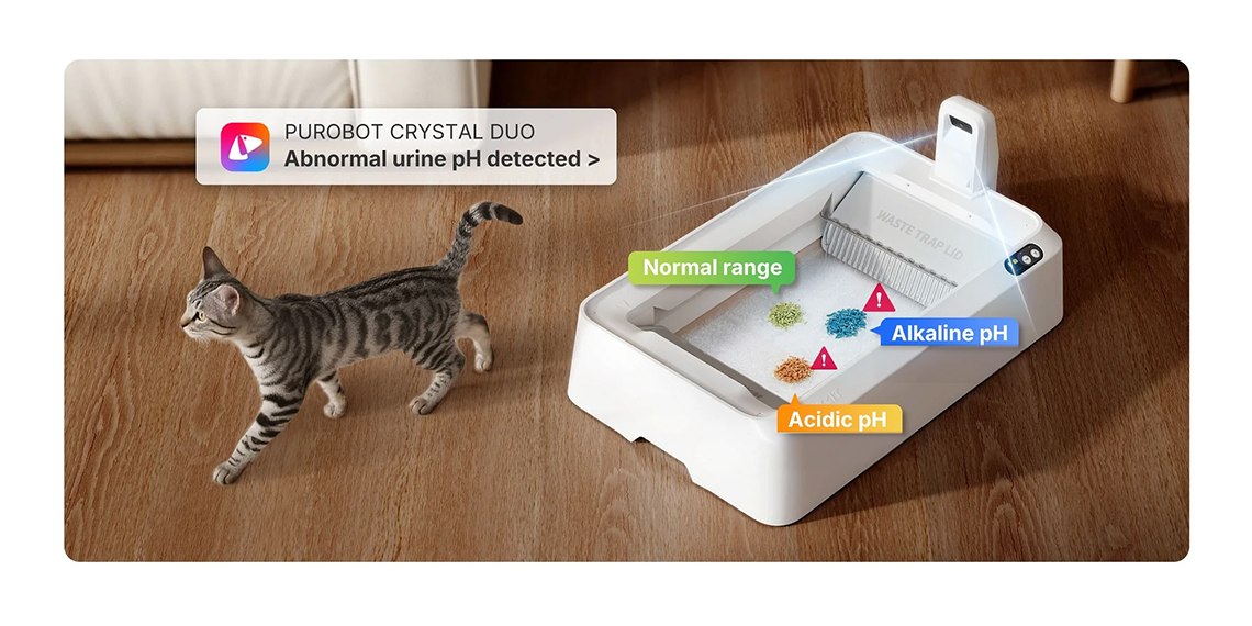 Litiera smart cu autocuratare PETKIT T7 Purobot Crystal Duo