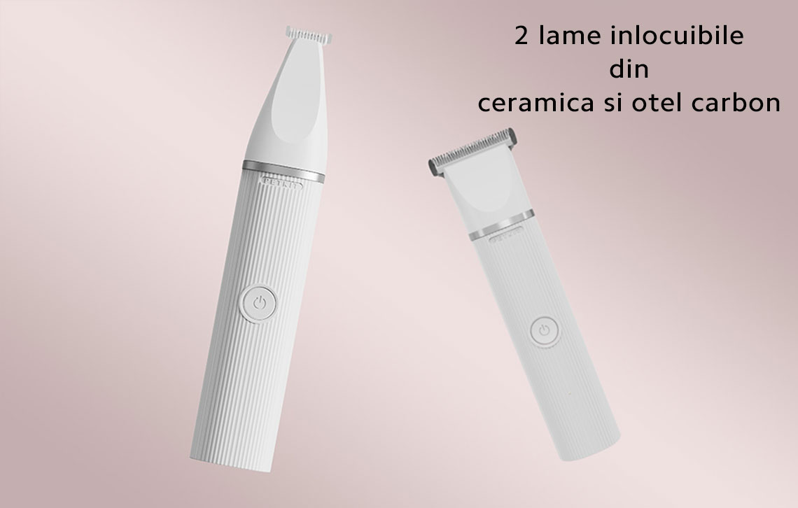 Aparat de tuns PETKIT 2 in 1 Pet Trimmer PRO, baterie litiu, IPX7, 50dB