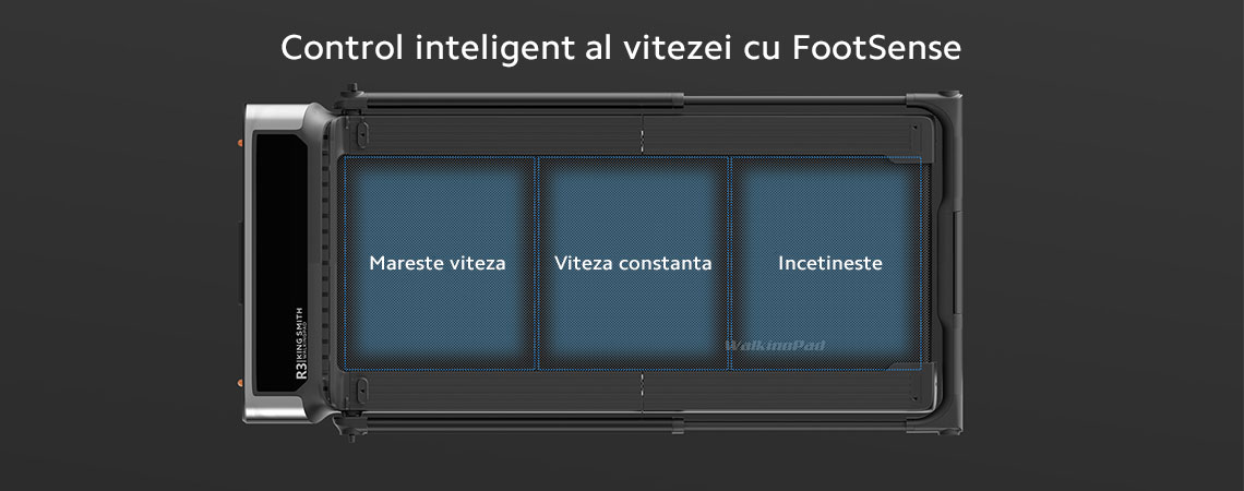 Control inteligent al vitezei cu FootSense