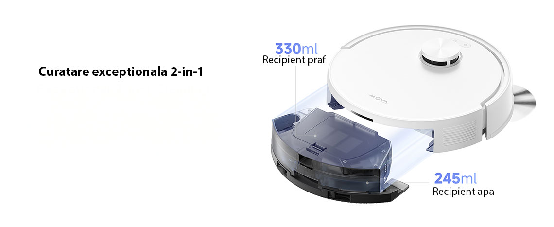 Aspirator robot cu mop MOVA E20S Pro Plus Robot Vacuum Cleaner
