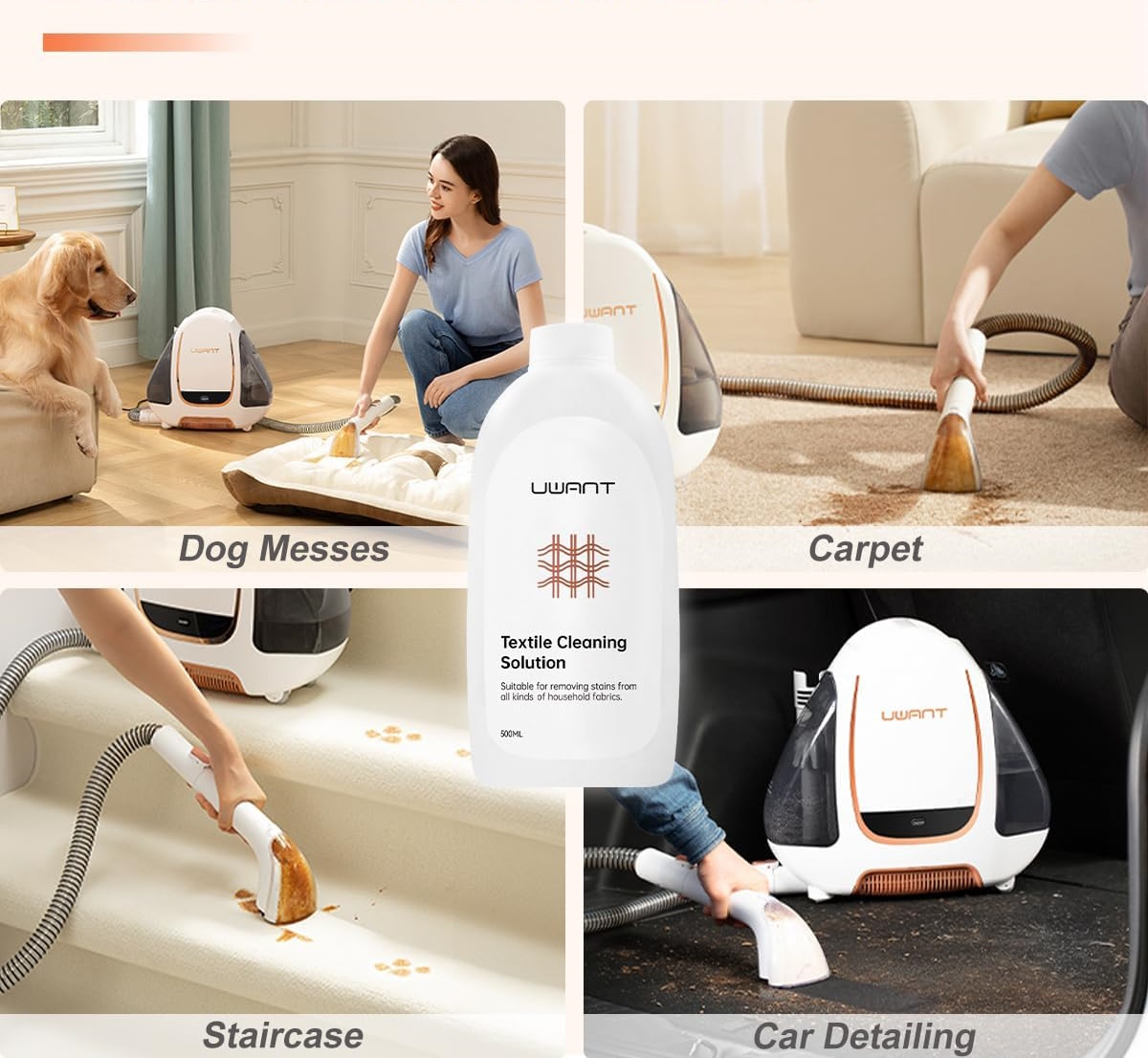 Solutie pentru curatare textile UWANT Textile Cleaning Solution pentru Aspirator Uwant B200 cu abur si spalare