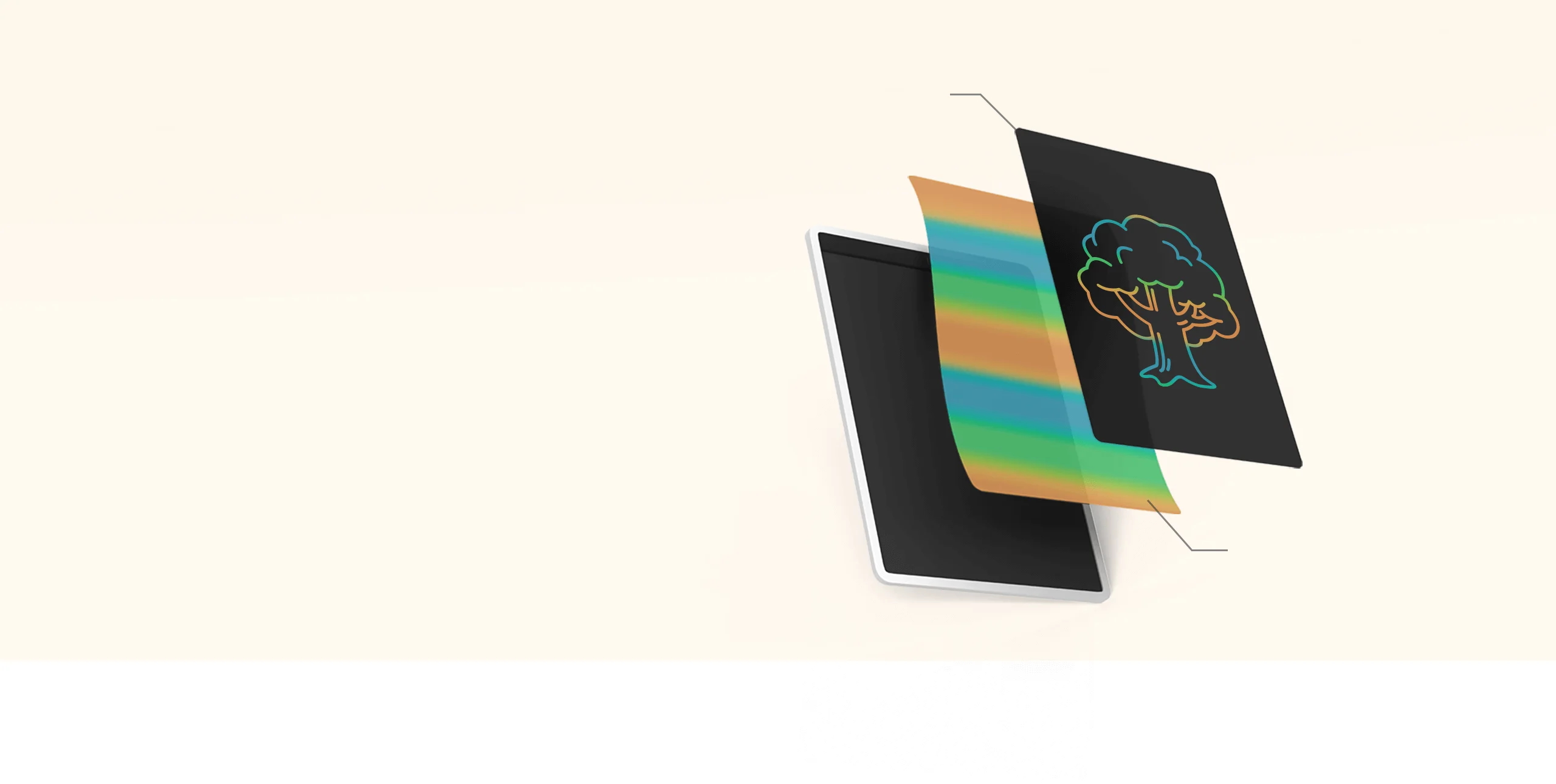 Tableta interactiva de scris si desenat Xiaomi LCD Writing Tablet 13.5" (Color edition)