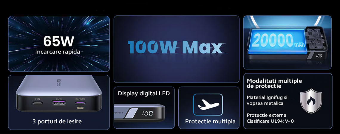 Reincarcare rapida de 100W