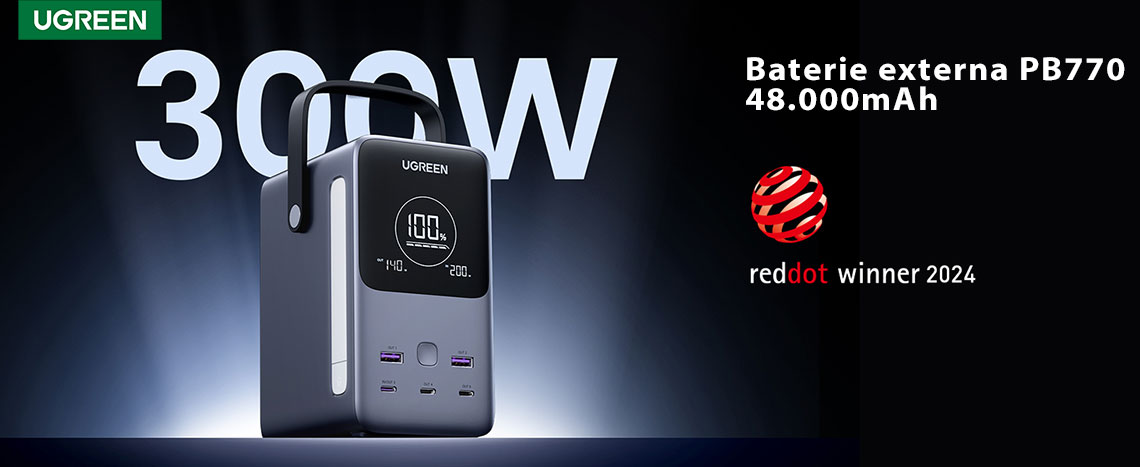 Baterie externa UGREEN PB770 48.000mAh – Puternica, Inteligenta si Versatila