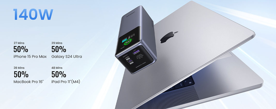 Baterie externa UGREEN 25000mAh 200W Fast Charging Power Bank PB722