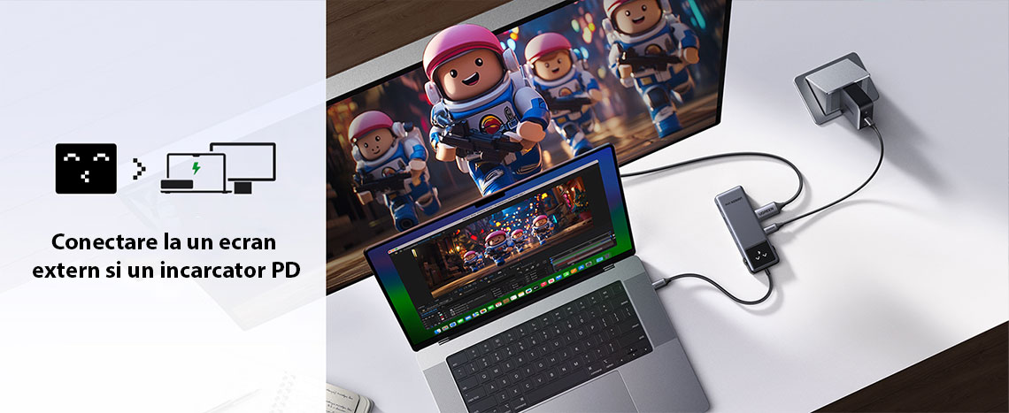 Adaptor multifunctional UGREEN 6-in-1 USB-C Hub CM888