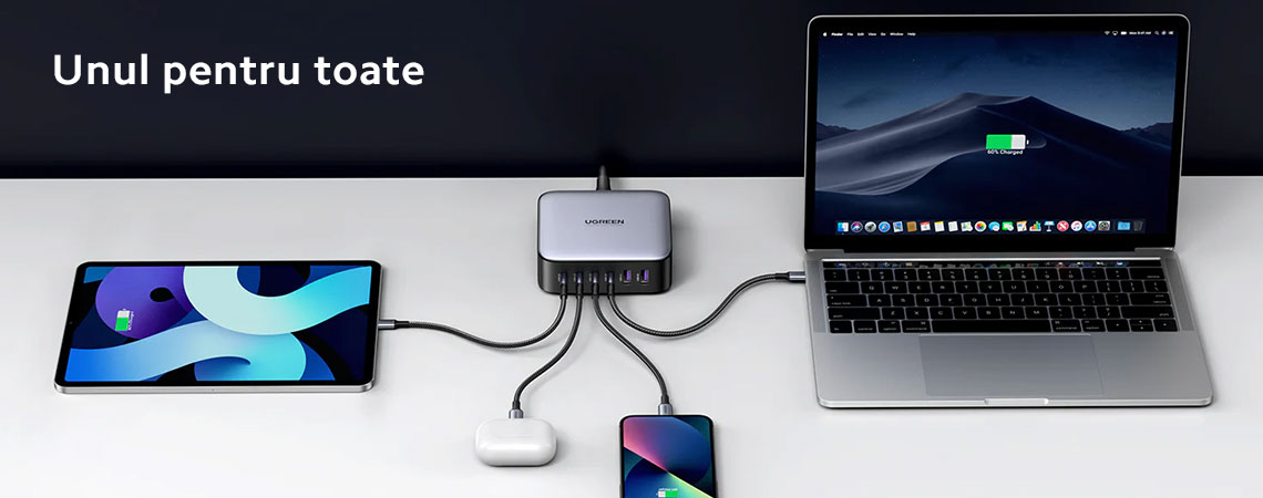 Incarcator rapid UGREEN GaN 200W Desktop Charger