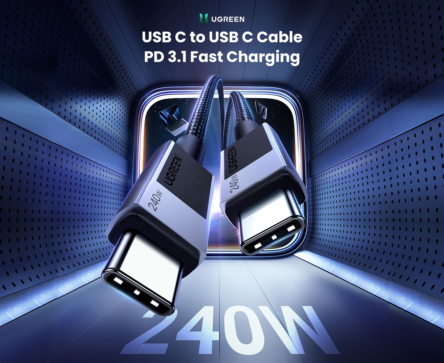 Cablu de date si incarcare UGREEN USB-C to USB-C PD 3.1 Fast Charging Cable L513