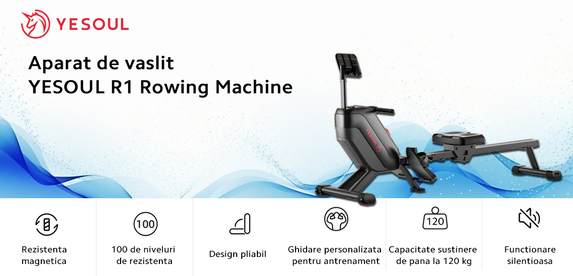 Aparat de vaslit YESOUL R1 Rowing Machine